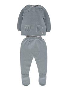 Paz Rodriguez Set Knit Newborn Sweater + Leggins 003 114171+016 01663 J Terra