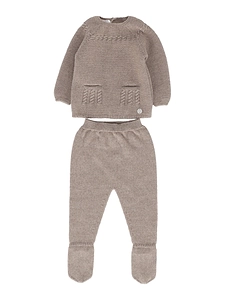 Paz Rodriguez Set Knit Newborn Sweater + Leggins 003 114171+016 01663 J Terra