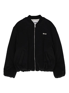 Msgm Wool Gabardine Over Blazer Girl Nero/Bla