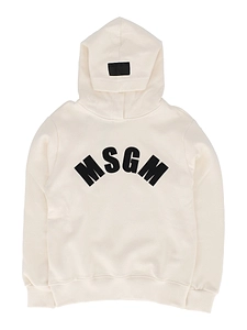Msgm Hoodie Girl Crema/Cream