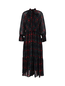 Shirt A Porter Abito Lungo Stamp In Chiffon