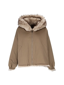 Bully Woman Fabric & Fake Fur Jacket