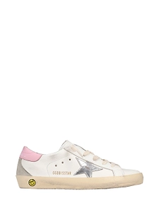 Golden Goose Super Star Leather Upper And Heel Laminated Star Suede Spur