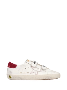 Golden Goose Old School Leather Upper Toe Tongue Star And Strap Suede Heel
