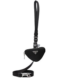 Prada Prada Logo Plaque Dog Lead