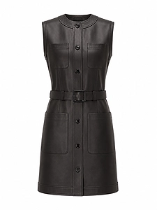 La Rose La Rose Leather Dress Nero