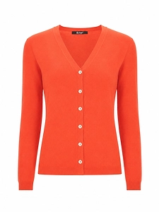 La Rose La Rose V Cardigan Cash/Silk Orange