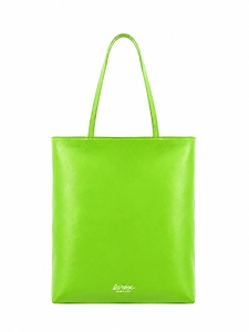 La Rose La Rose Leather Tote Bag Lime Green