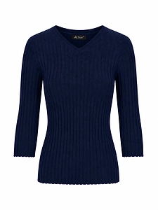 La Rose Collo A V Cashmere+Seta