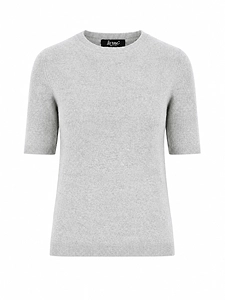 La Rose La Rose Maglia 3/4 Cashmere Grigio Chiaro