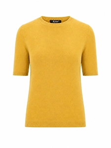 La Rose La Rose Maglia 3/4 Cashmere Ocra