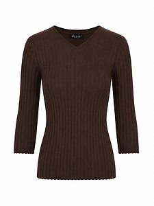 La Rose Collo A V Cashmere+Seta