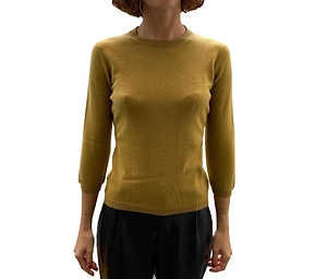 La Rose La Rose Maglia 3/4 Cashmere Ocra