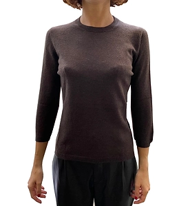 La Rose La Rose Maglia 3/4 Cashmere Marrone
