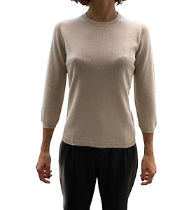 La Rose La Rose Maglia 3/4 Cashmere Beige Chiaro