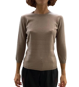 La Rose La Rose Maglia 3/4 Cashmere Tortora