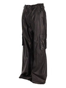La Rose La Rose Nappa Leather Cargo Trousers