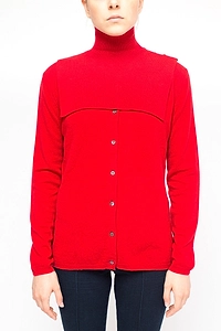 La Rose La Rose Jabot Cashmere Red
