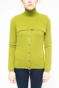 La Rose La Rose Jabot Cashmere Green