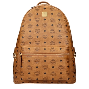 Mcm Backpacks And Marshmallows Stark Side Studs Man Brown Cloth/Cognac
