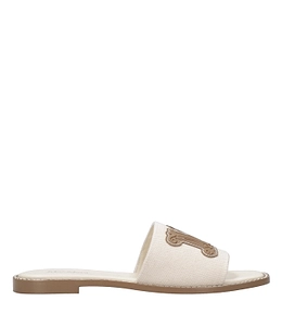Max Mara Beachwear Sandals Cream+Camel