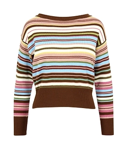Max Mara Weekend Sweaters Brown+Light Blue
