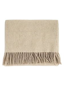 Fabiana Filippi Two Tone Pure Virgin Wool Throw With Geometric Pattern