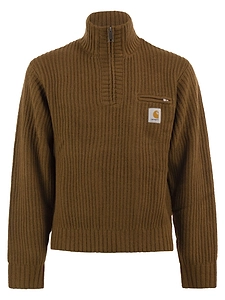 Carhartt Rib Knit Half Zip High Neck Jumper