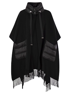 Herno Poncho Resort In Warmy E Nylon Ultralight