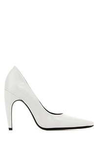 Jude White Leather Fame Pumps