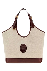 Versace Cappuccino Canvas Large Riviã¨Re Shopping Bag