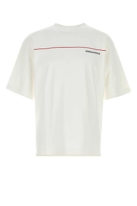 Dsquared White Cotton Oversize T Shirt