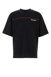 Dsquared Black Cotton Oversize T Shirt