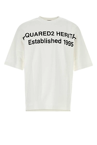 Dsquared White Cotton Oversize T Shirt
