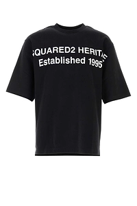 Dsquared Black Cotton Oversize T Shirt