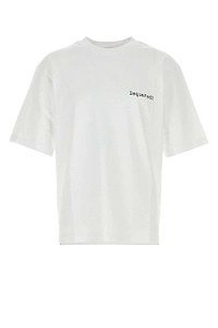Dsquared White Cotton Oversize T Shirt