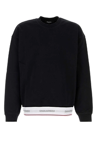 Dsquared Black Cotton Oversize Sweatshirt