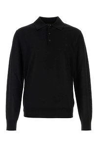 Dsquared Black Wool Polo Shirt