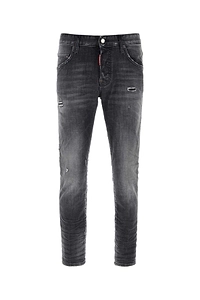 Dsquared Dark Grey Stretch Denim Skater Jeans
