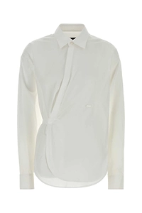 Dsquared White Stretch Poplin Shirt
