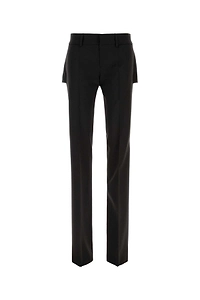 Dsquared Black Stretch Wool Peek A Boo Blend Pant