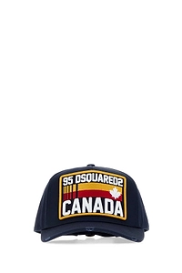 Dsquared Navy Blue Gabardine D2 Baseball Cap
