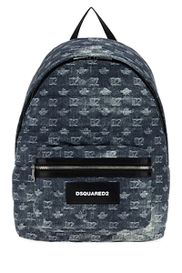 Dsquared Printed Fabric D2 Monogram Backpack