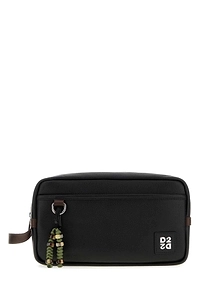 Dsquared Black Leather D2 Upside Down Beauty Case