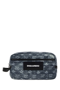 Dsquared Printed Fabric D2 Monogram Beauty Case