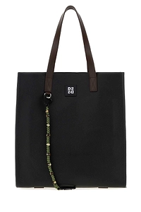 Dsquared Black Leather D2 Upside Down Shopping Bag