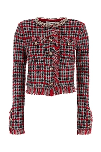 Self Portrait Embroidered Knit Blazer