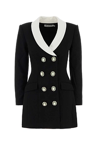 Self Portrait Black Wool Blazer Dress