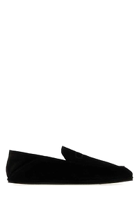 John Lobb Black Suede Kingston Ii Loafers