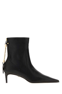 Dsquared Black Leather Ankle Boots